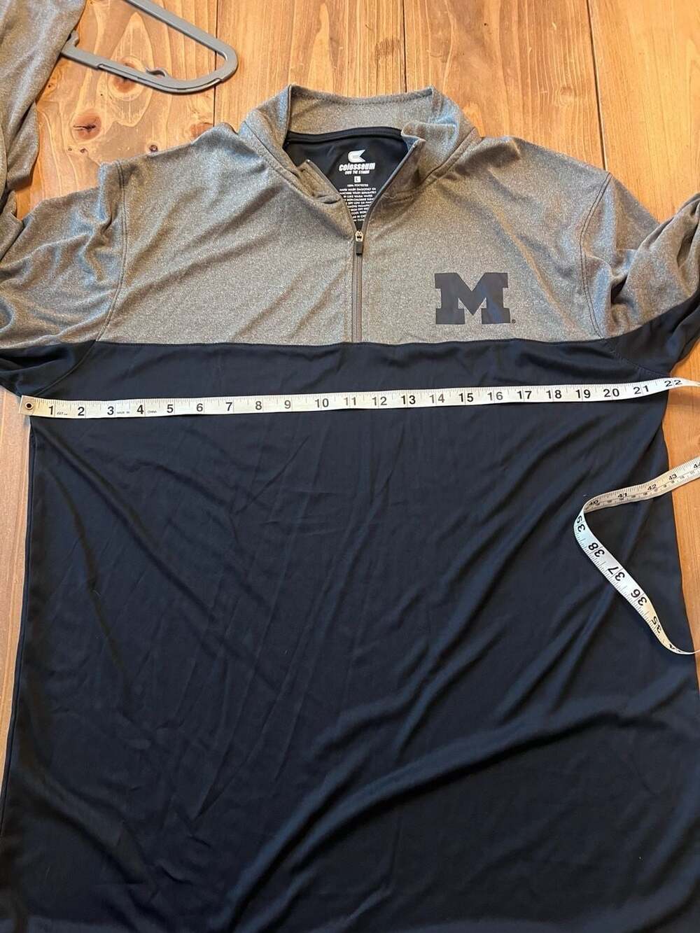 Colosseum Michigan Wolverines 1/4 Zip Pullover Sweatshirt Men's L - Picture 6 of 7